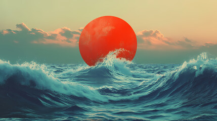 A symbol of longevity and durability. Eternity - Ocean. Illustration