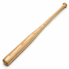 Obraz premium Wooden Baseball Bat Classic Sports Equipment Brown Wood Bat