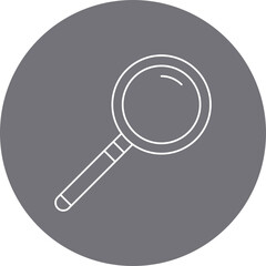 Magnifying glass single vector icon illustration