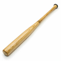 Obraz premium Wooden Baseball Bat Classic Sports Equipment Brown Wood Bat