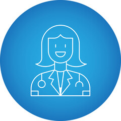 Doctors single vector icon illustration