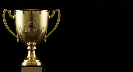 Best Dad Trophy Symbolizing Appreciation and Love for Fathers in a Minimalistic Setting