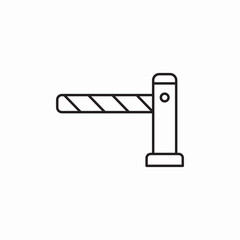 barrier toll icon sign vector
