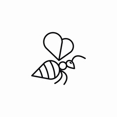 bee insect icon sign vector