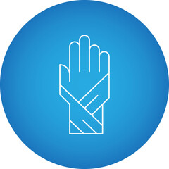 Bandaged Hand single vector icon illustration