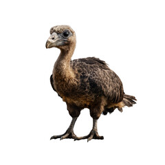 Dodo bird captured in a full-body view against a transparent background, highlighting its distinct size and features as a long-extinct species.