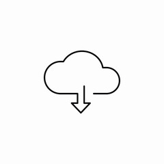 download cloud system icon sign vector