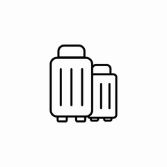 travel luggage icon sign vector
