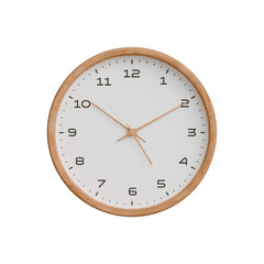 3d Render of wooden wall clock