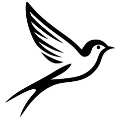 Flying bird logo silhouette