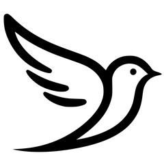 Flying bird logo silhouette