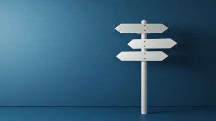 Fototapeta premium Directional Signpost on Blue, Choice , Options