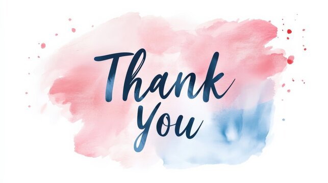 Elegant watercolor thank you card design featuring soft pastel colors, perfect for expressing gratitude in a heartfelt and artistic manner for various occasions.