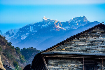 mountain hut in the mountains