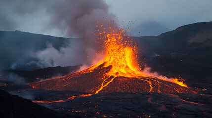 Intensity. Intensity - Volcano. Illustration