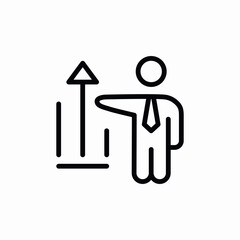 career rise icon sign vector