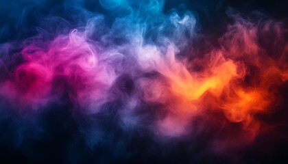 Colored Smoke Abstract Dark Background