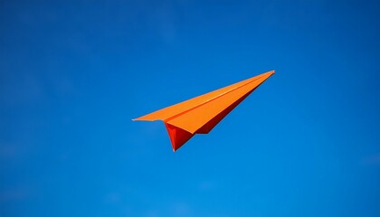 paper airplane in the sky