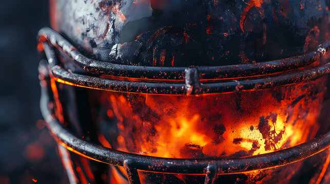 A close-up of a players helmet with scratches and scuff marks, reflecting the intensity of the game. Intensity - Volcano. Illustration