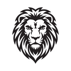 Fototapeta premium Lion Head silhouette vector illustration