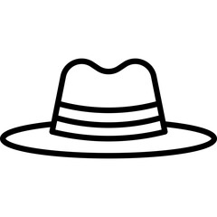 Hat II single vector icon illustration