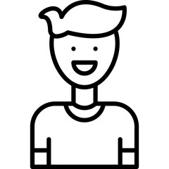 Man single vector icon illustration