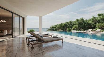 Fototapeta premium luxury home in the morning