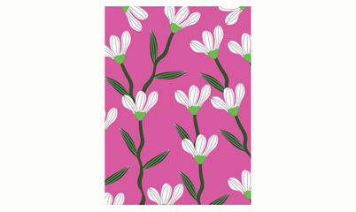 Floral flower fabric textile pattern design