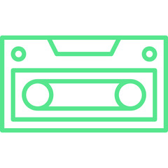 Obraz premium Casette single vector icon illustration