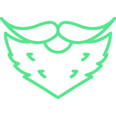 Beard and Moustache II single vector icon illustration