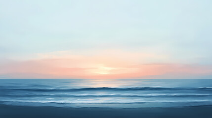 Obraz premium serene minimalist tranquil ocean vista