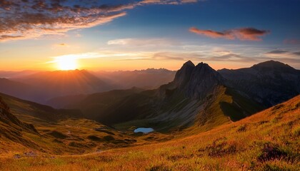 Fototapeta premium mountain landscape at sunset