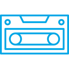 Obraz premium Casette single vector icon illustration