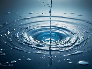 Beauty of Contrasted Blue Water in Motion