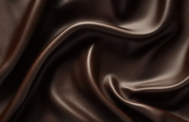 Fototapeta premium Dark brown leather background, high resolution, space for text 