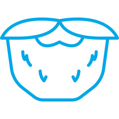 Moustache I single vector icon illustration