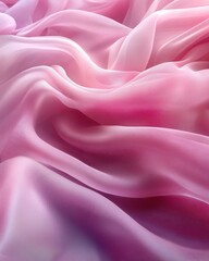 Obraz premium Delicate pink ombre fabric drapes