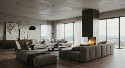 luxury home in the morning