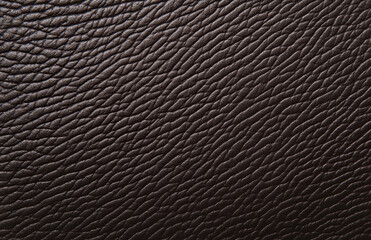 Fototapeta premium Dark brown leather background, high resolution, space for text 