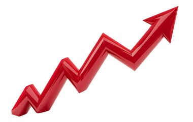 business graph with arrow