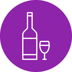 Alcohol single vector icon illustration