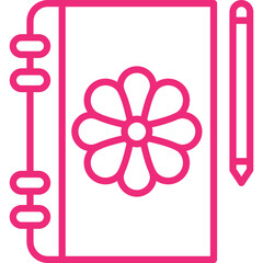 Diary single vector icon illustration