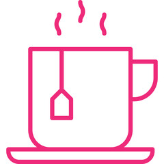 Tea Cup single vector icon illustration