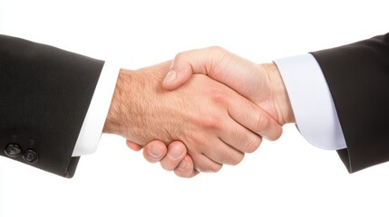 Professional Handshake in Corporate Setting Amidst Chaos and Uncertainty in Business Environment