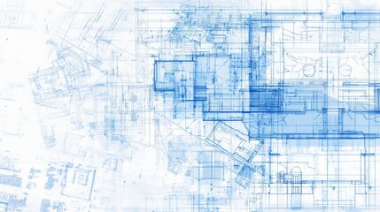 Obraz premium Abstract architectural blueprint design, futuristic house plans, background. Use Stock photo for architecture, design, and technology