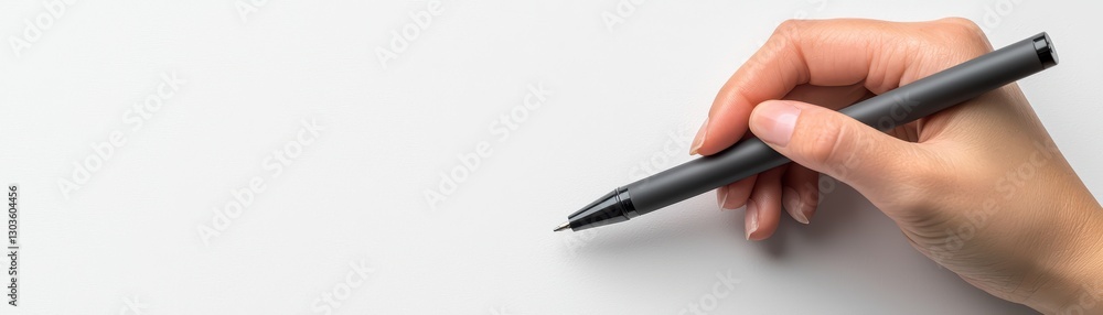 Poster elegant handwriting and calligraphy with a smooth pen on a clean minimalist background
