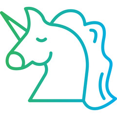 Unicorn single vector icon illustration