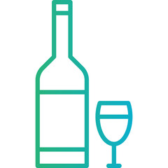 Alcohol single vector icon illustration