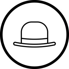 Hat I single vector icon illustration