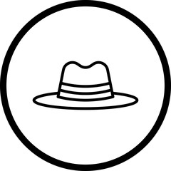 Hat II single vector icon illustration